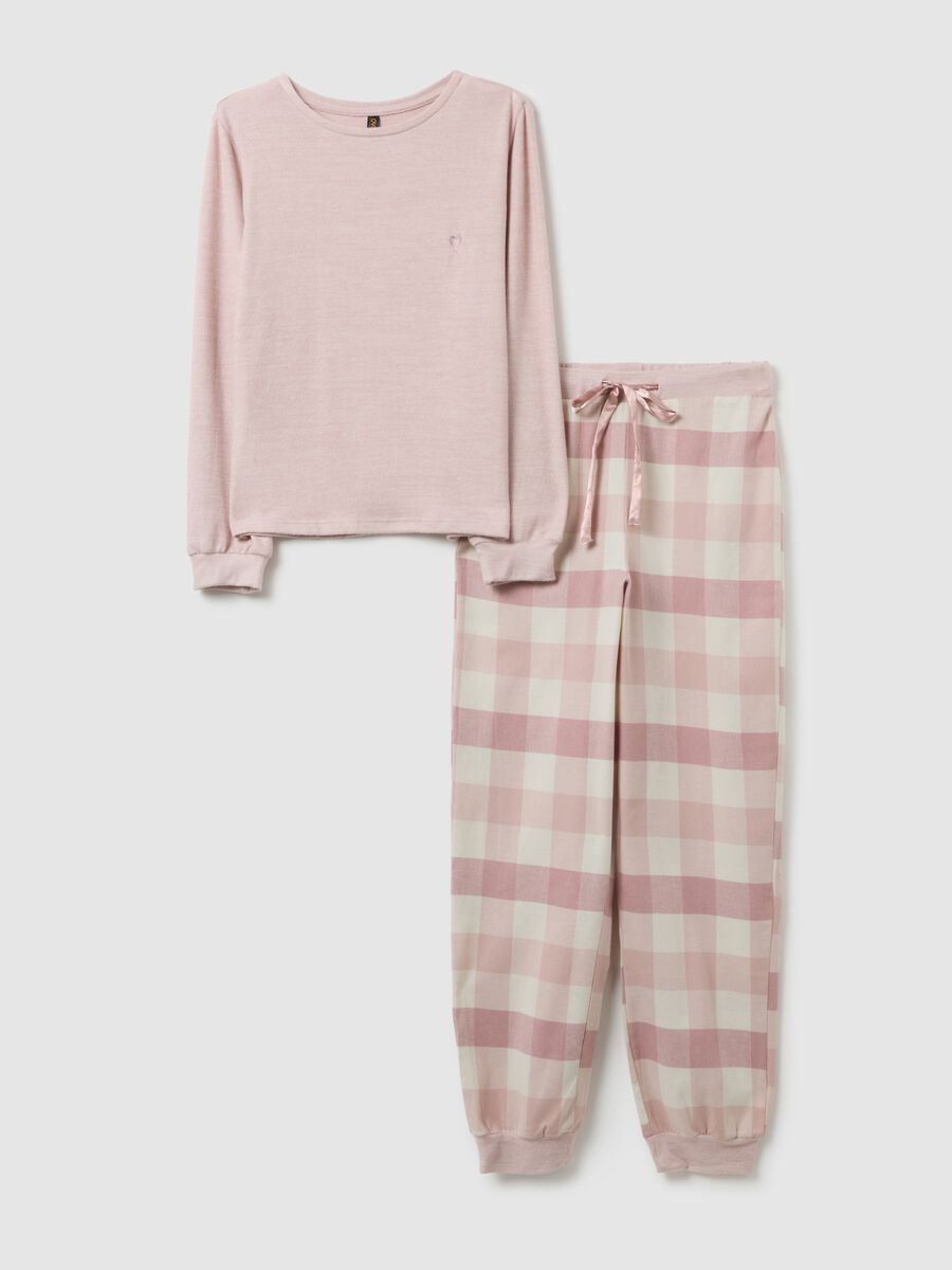 Multicolour Plaid Pyjama Regular Fit_4