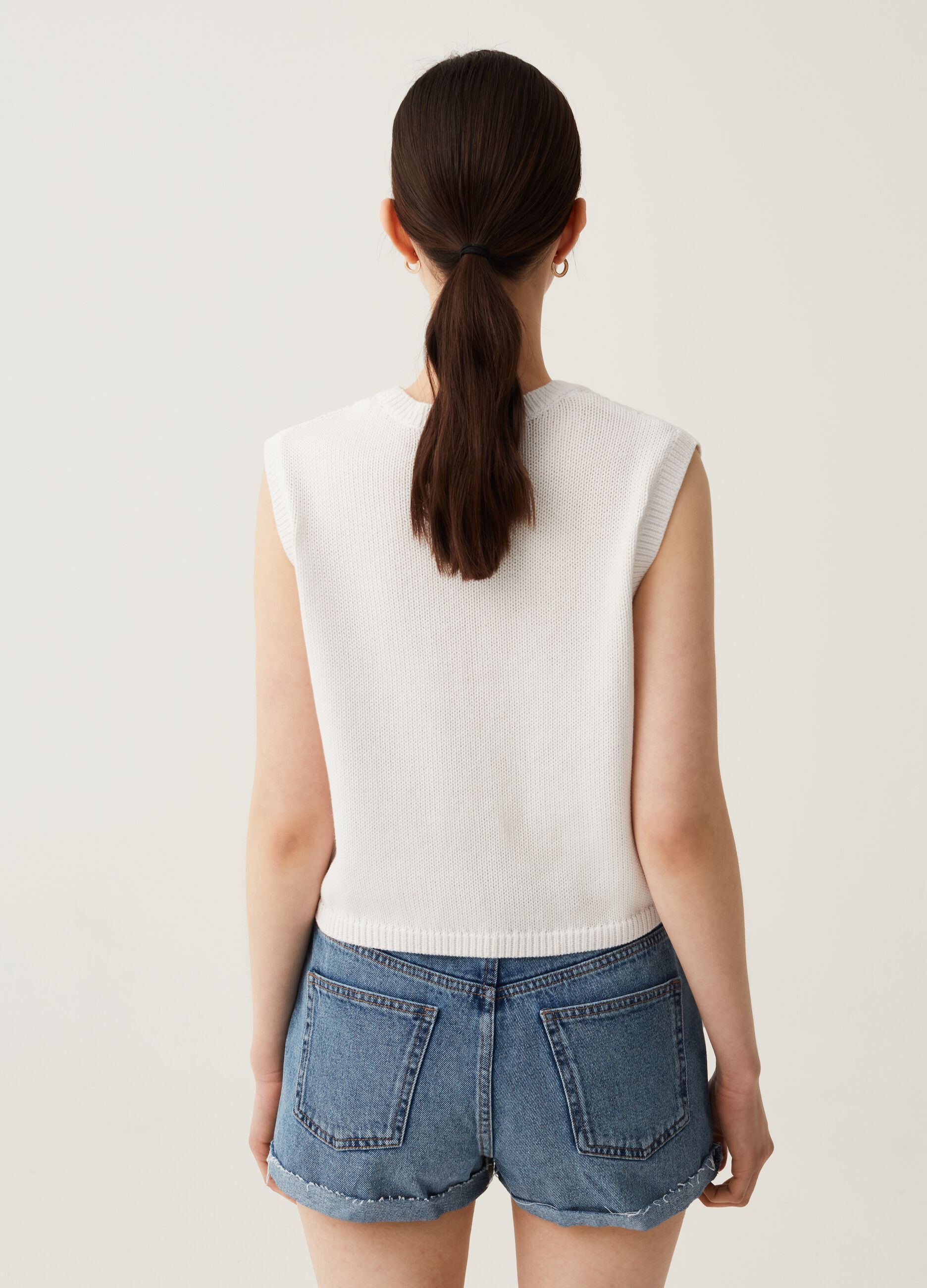 Tank top con lavorazione pointelle_2
