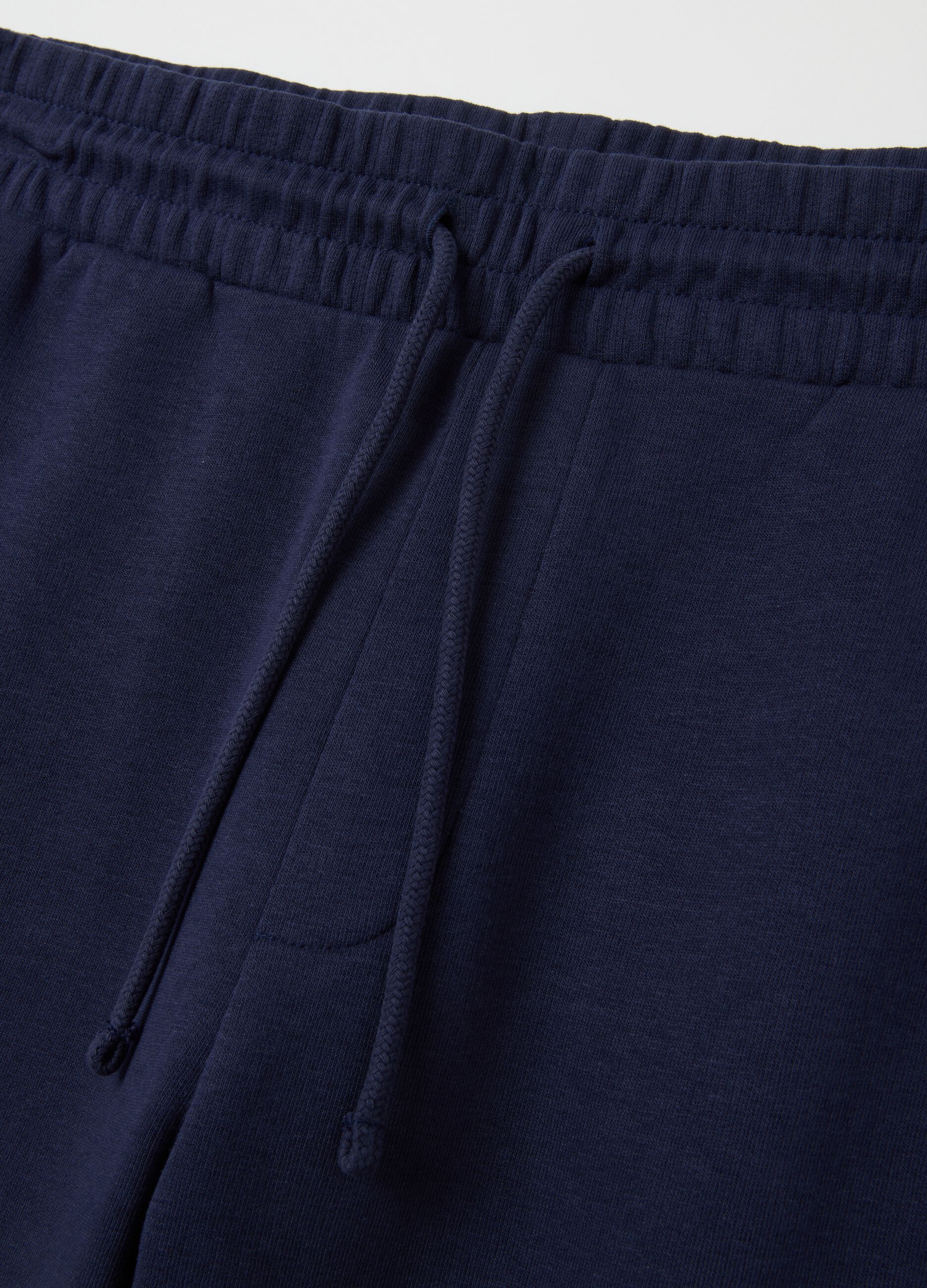Men's blue cotton blend joggers regular fit