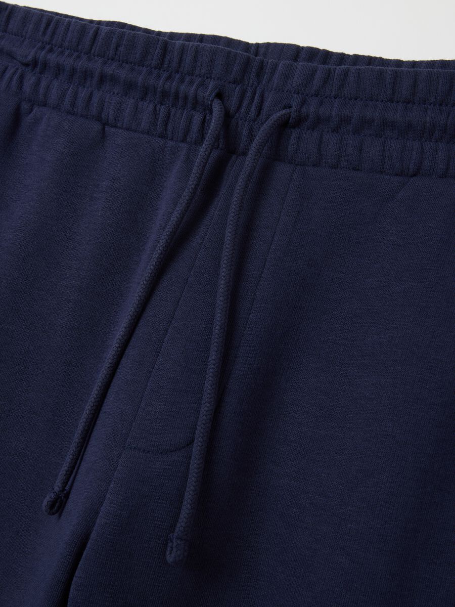 Men's blue cotton blend joggers regular fit_5