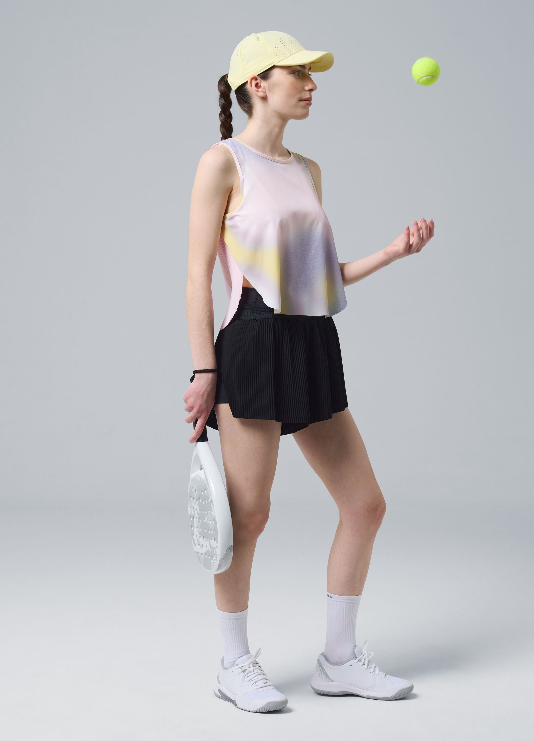 ALTAVIA COURT pleated technical sports vest with tie-dye effect