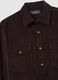 Regular fit corduroy shirt in pure brown cotton_5