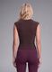 Brown ribbed stretch modal crew-neck top_2