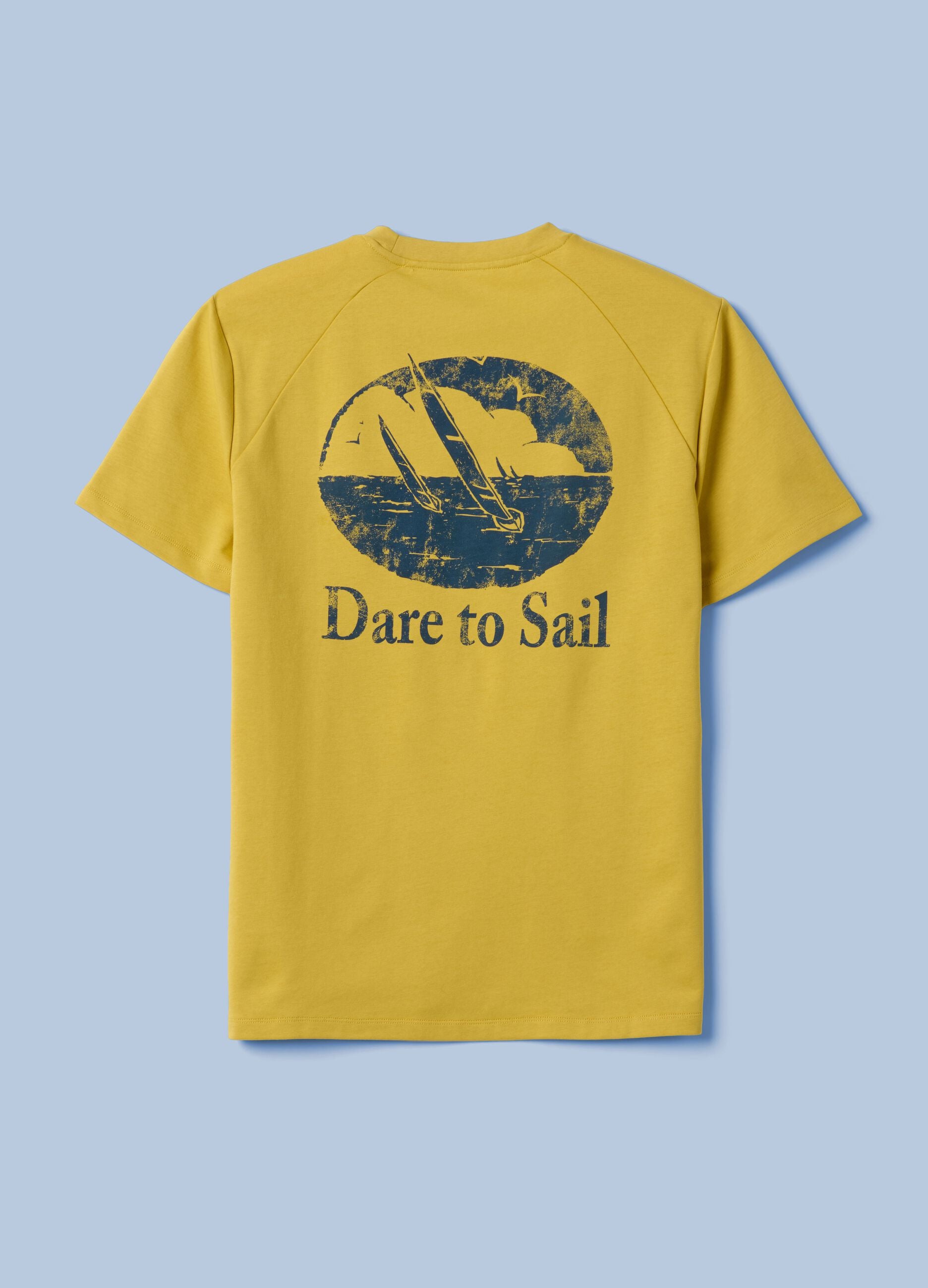 Yellow ALTAVIA SAILING T-shirt in stretch cotton blend