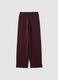 Purple cotton-blend straight-fit trousers_0