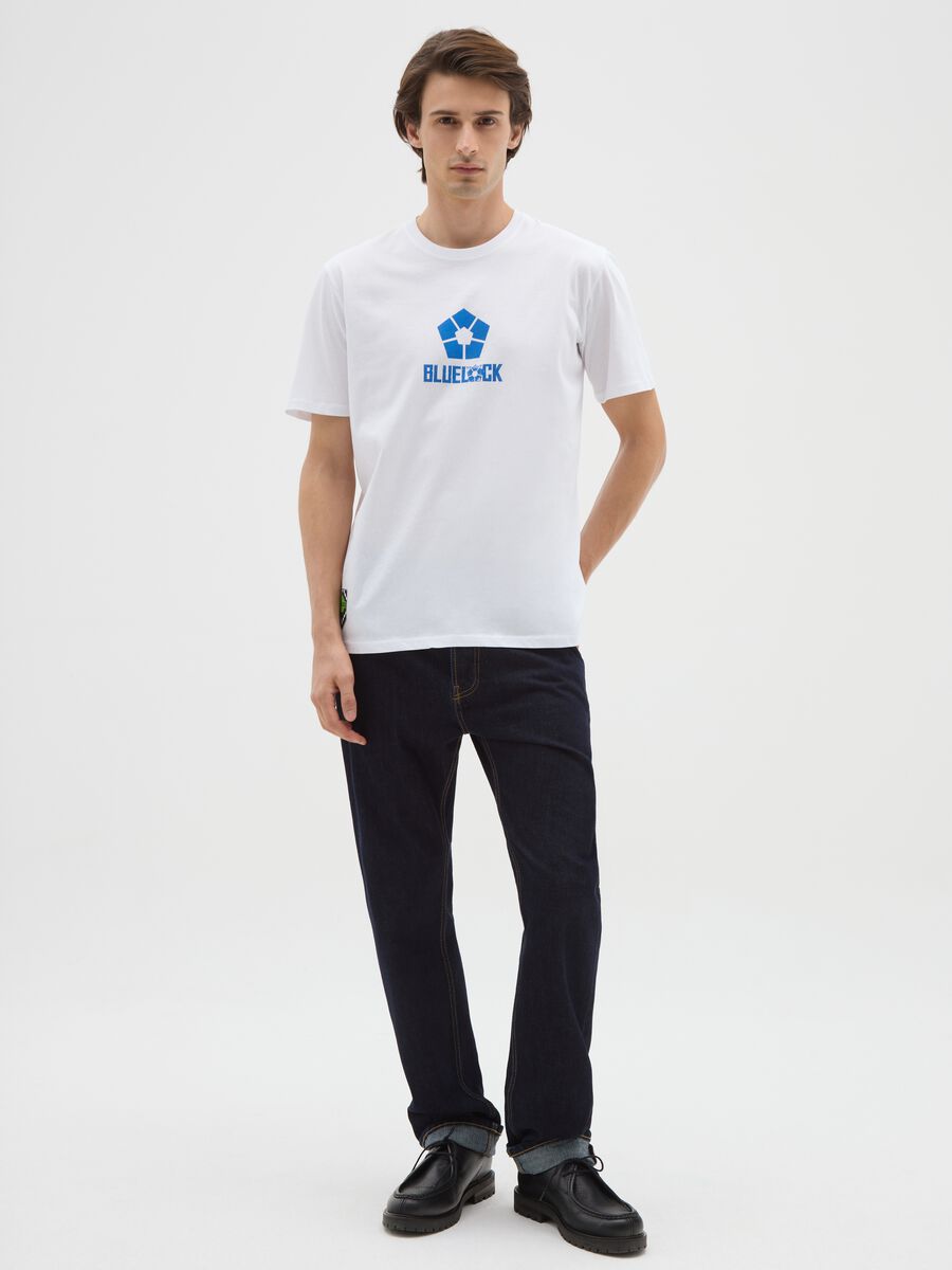 White pure cotton T-shirt with print_1