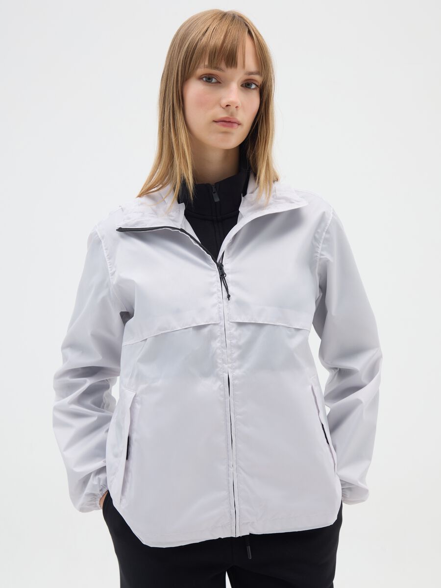 Women's White Waterproof Jacket_0