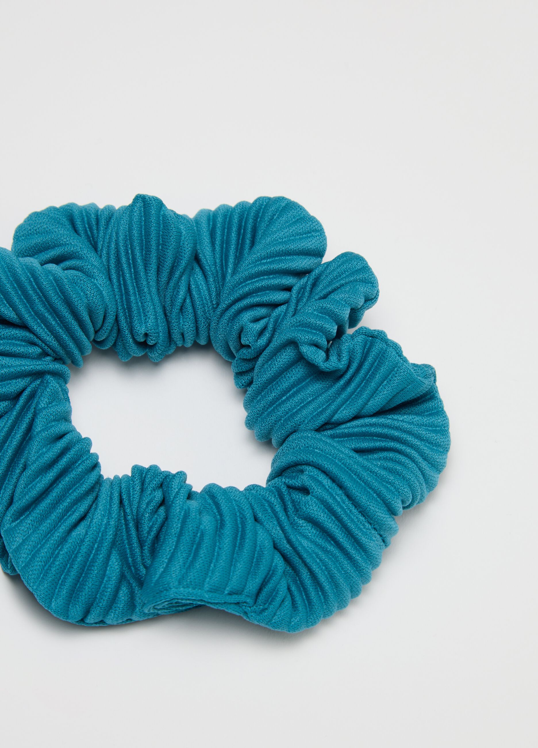 Ladies' blue fabric headband and scrunchie set
