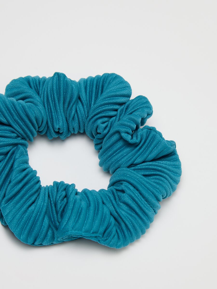 Ladies' blue fabric headband and scrunchie set_1