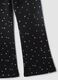 Black flared stretch-cotton star-print trousers for girls_3