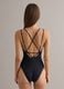 Black stretch-fabric swimsuit with thin straps_4
