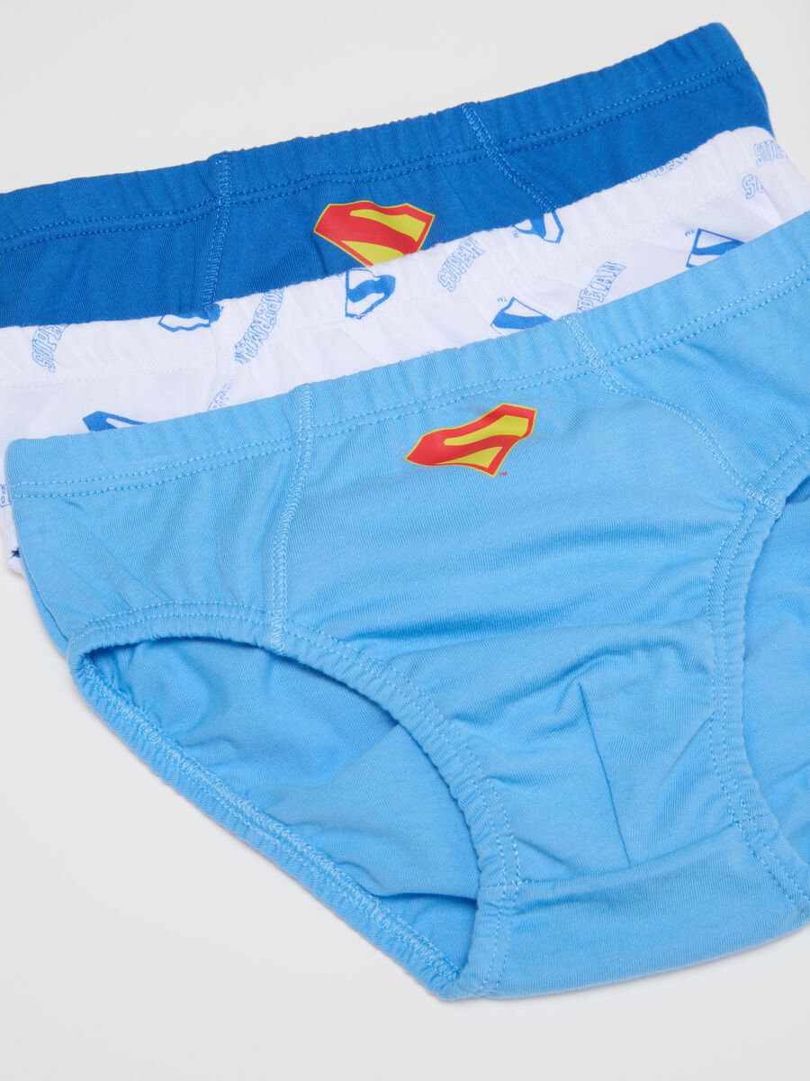 Children's pure cotton multicolor briefs with Superman print_3
