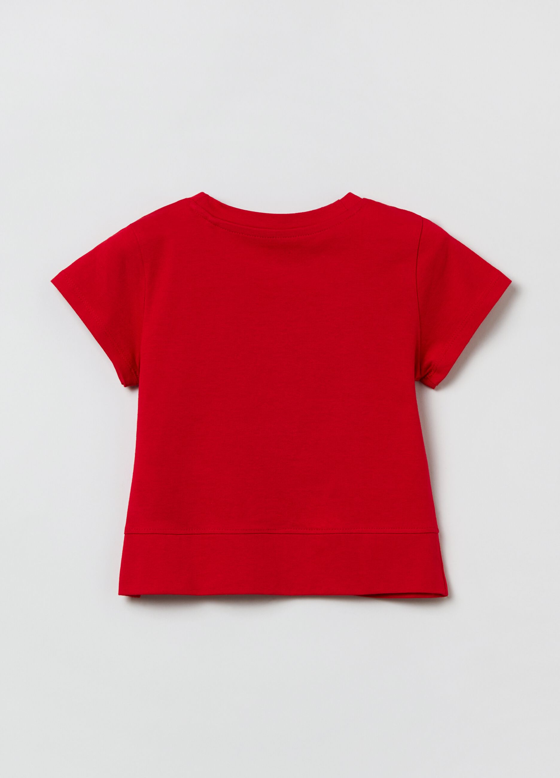 T-shirt crop in cotone con dettaglio