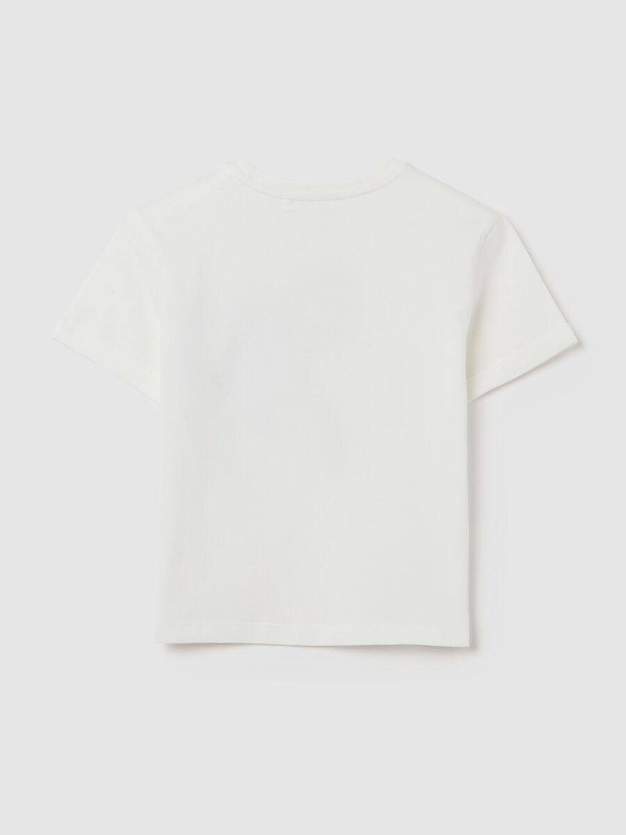 White T-shirt with black bow print OVS Kids_4