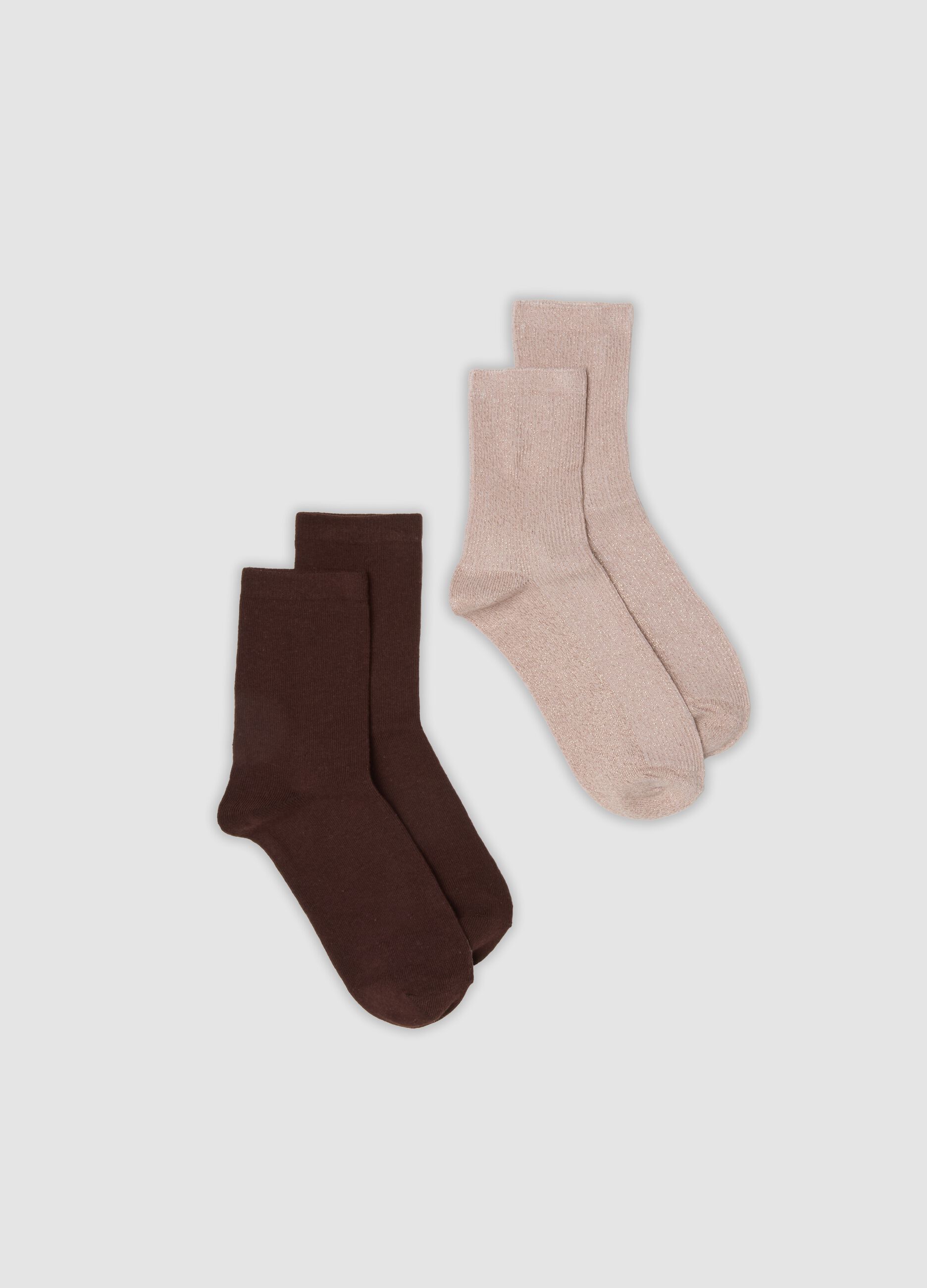2-pack of multicolour organic stretch cotton socks