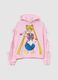 Pink cotton-blend hoodie regular fit with Sailor Moon print_0