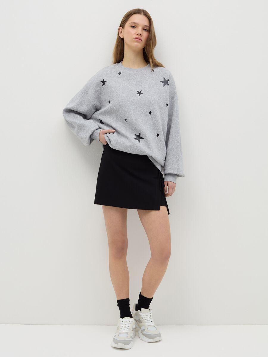 Round neck sweatshirt with print_1