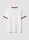 White crew-neck fitted T-shirt in pure cotton_6