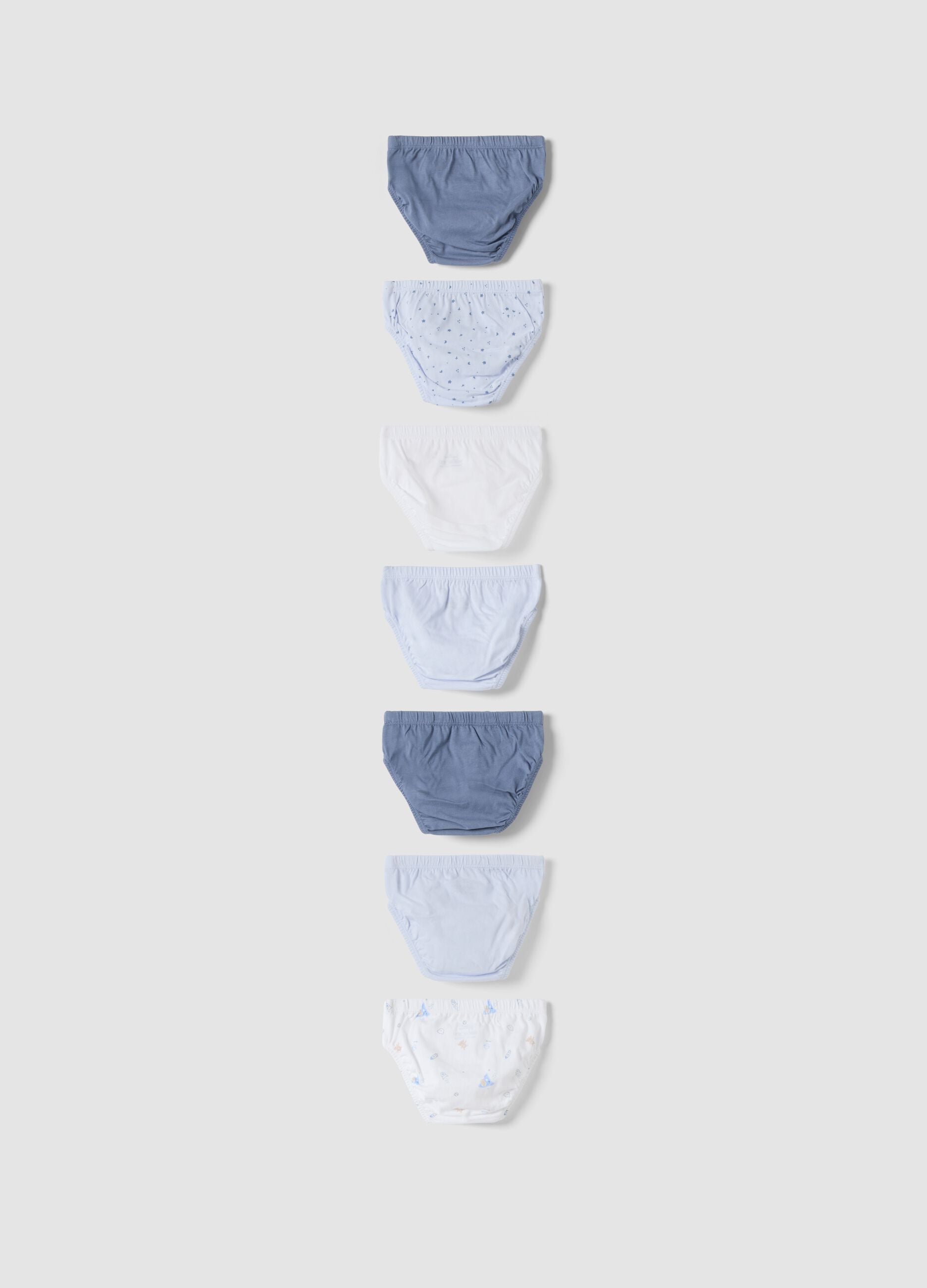 7-pack of multicolour briefs in pure organic cotton