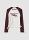 T-shirt bianca in cotone elasticizzato girocollo_4