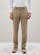 Beige slim fit trousers in stretch fabric_1
