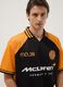 Black and orange oversized McLaren logo polo shirt_2