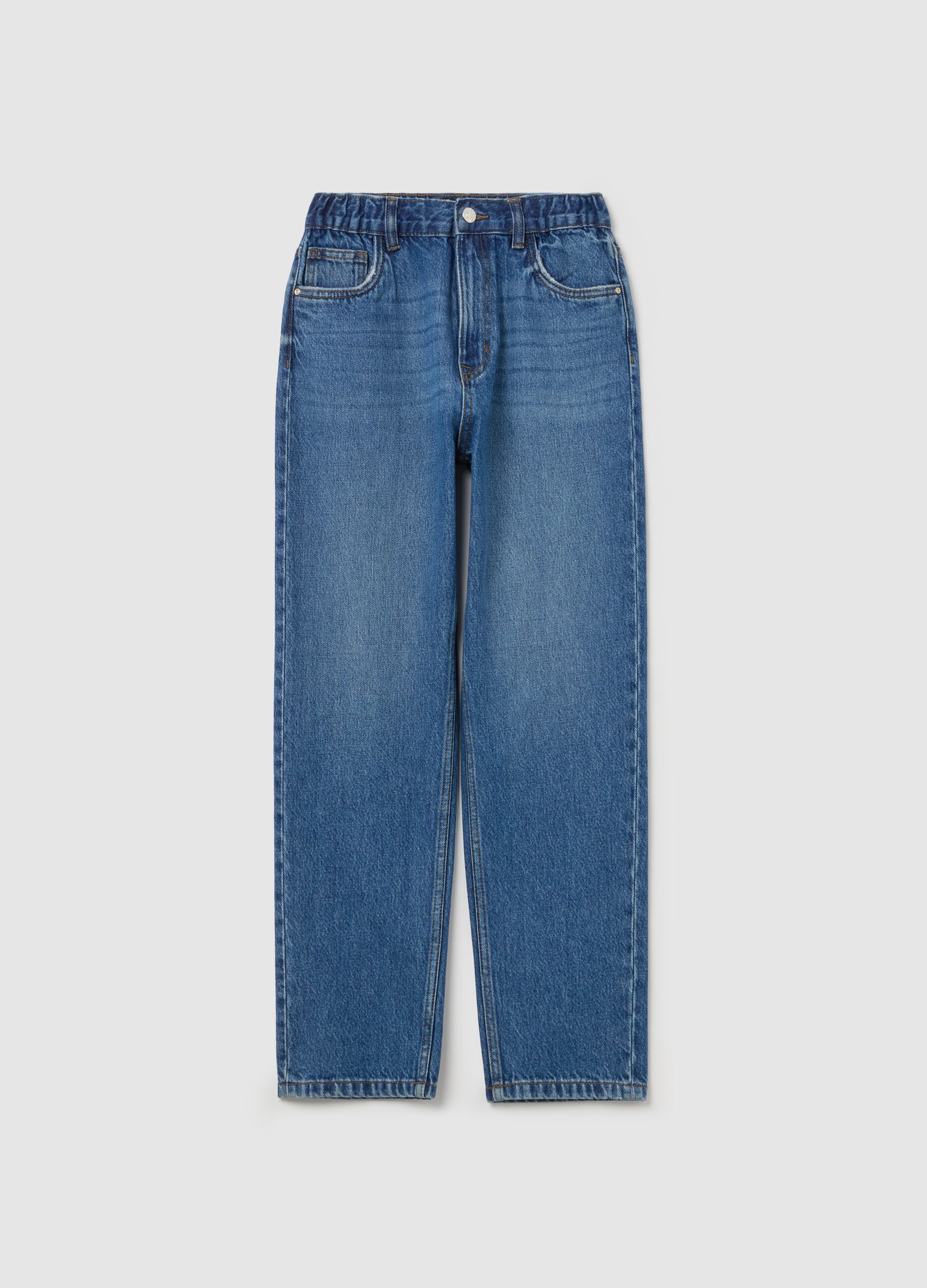 Cropped mum-fit jeans
