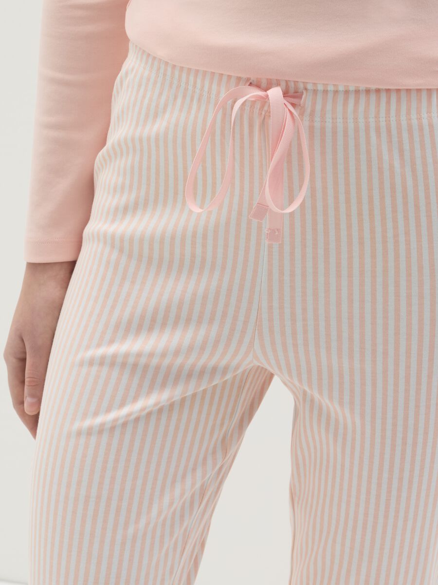 Striped cotton pyjama bottoms_3