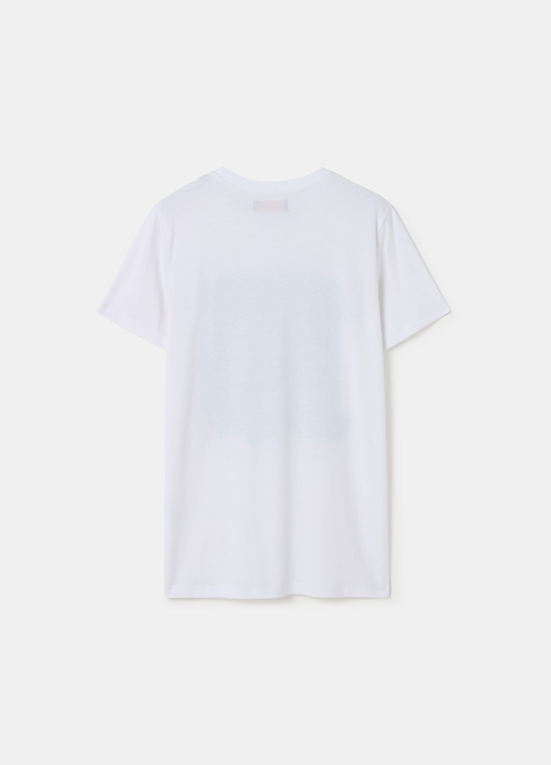 Organic cotton T-shirt with floral print