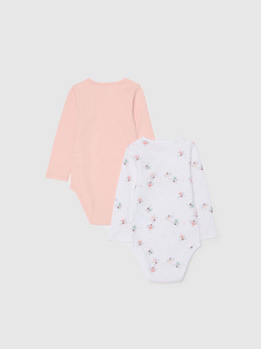 Set bipack body da bambina in puro cotone multicolor_1