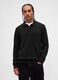 Black sweater in wool and polyamide blend_0