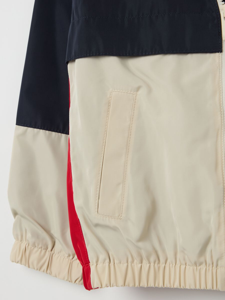 Waterproof colourblock jacket with hood_3