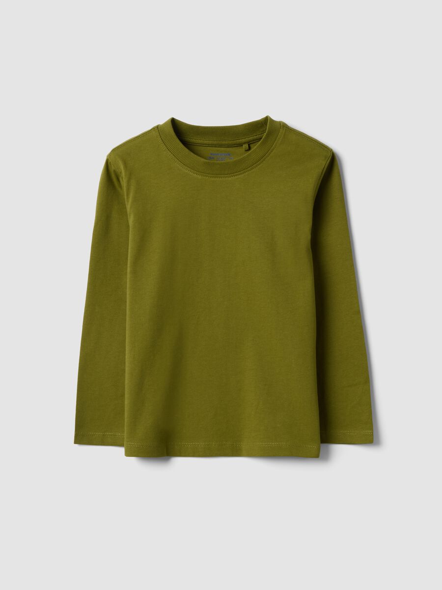 Green long-sleeve organic cotton T-shirt_0