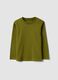 Green long-sleeve organic cotton T-shirt_0