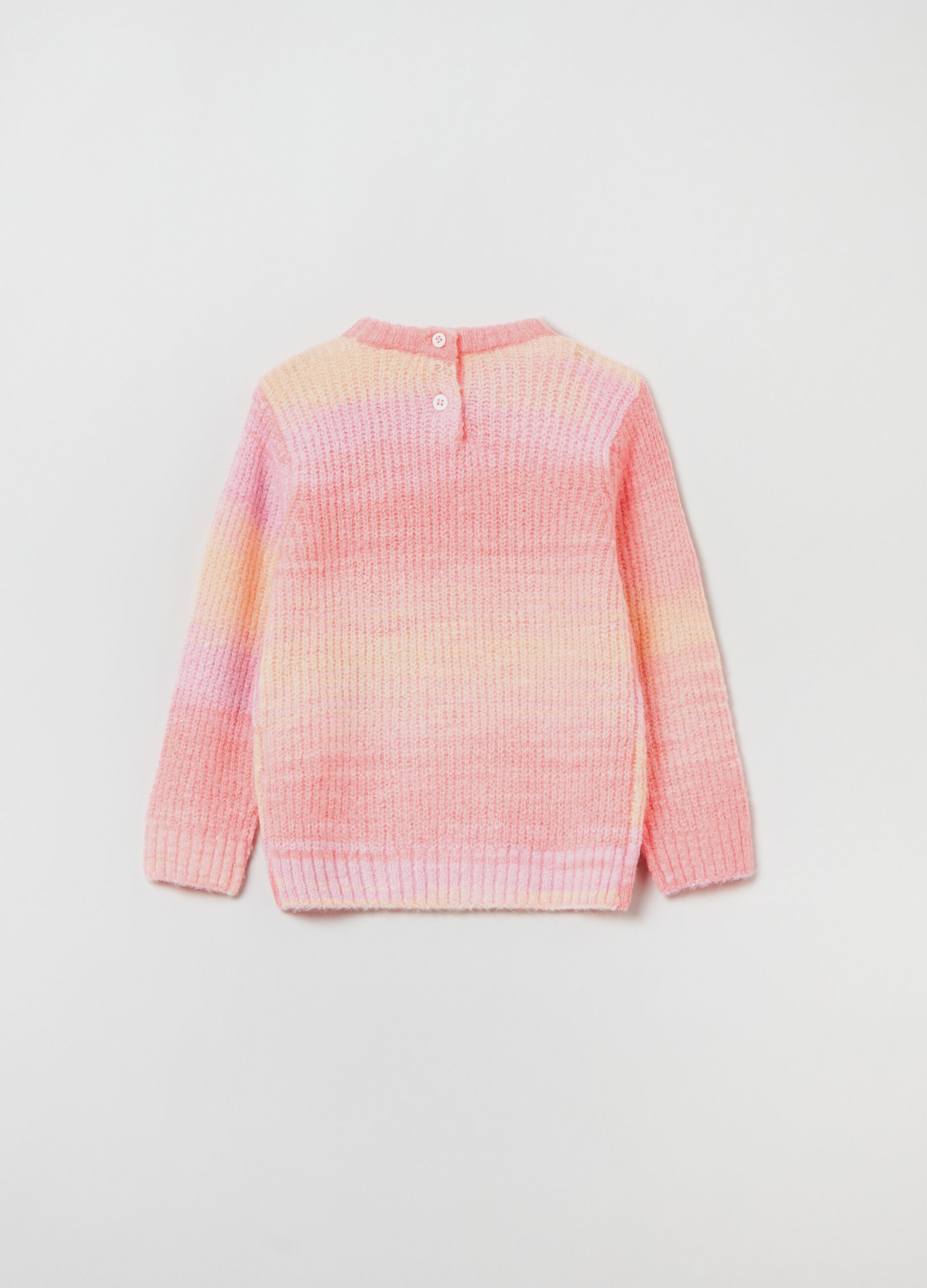 Pullover in maglia con fantasia multicolore_1