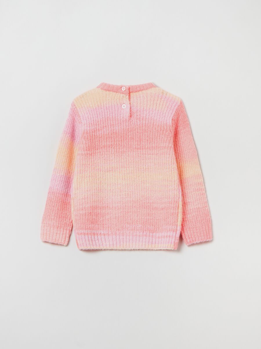 Pullover in maglia con fantasia multicolore_1
