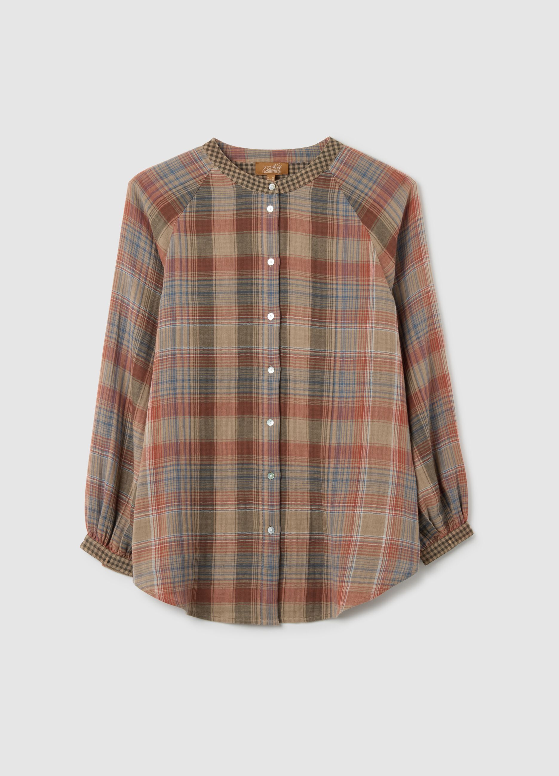 Multicolor Check Maternity Shirt