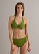 Green triangle bikini top in stretch fabric_2