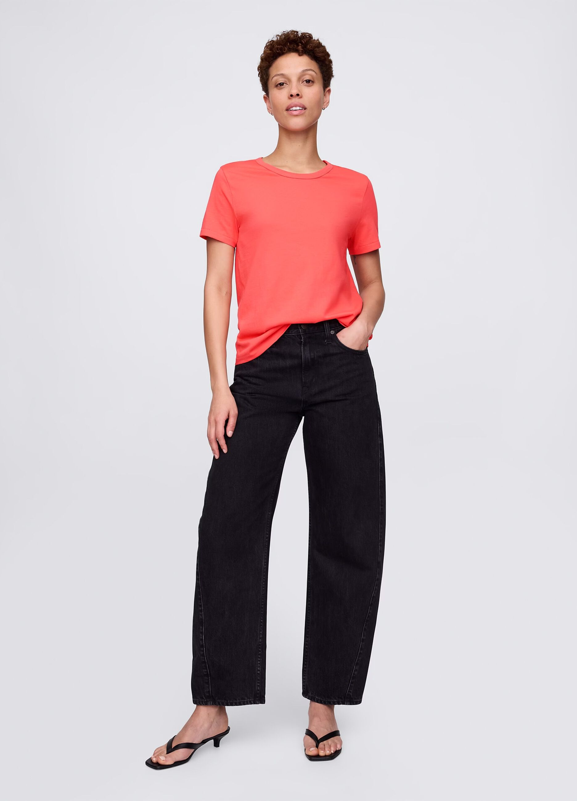 Orange T-shirt in 100% cotton