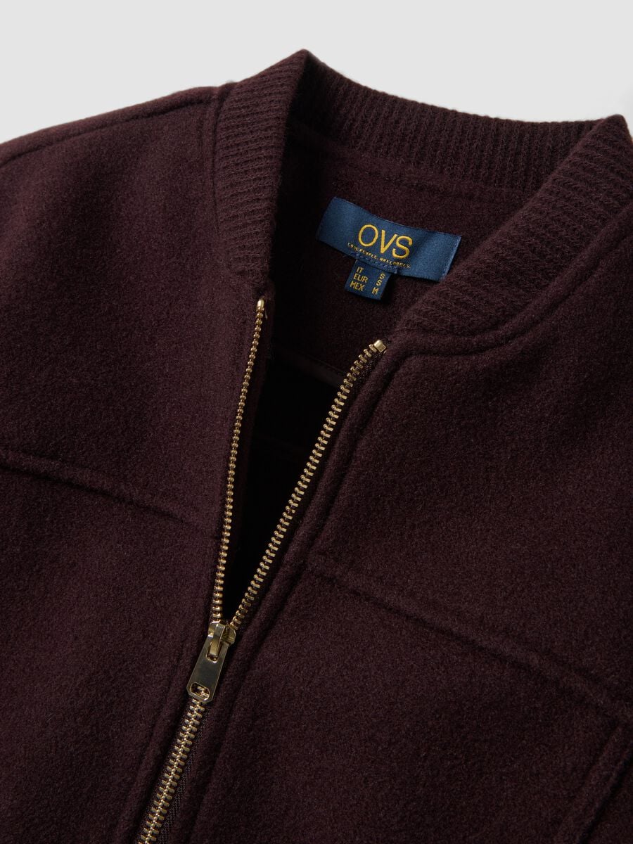 Giacca viola vinaccia regular fit con zip_5
