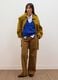 Yellow wool-blend coat with button fastening_2