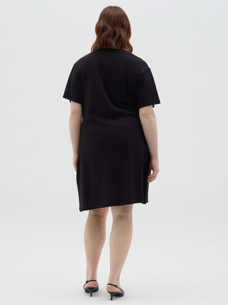 Curvy black dress in cotton_3