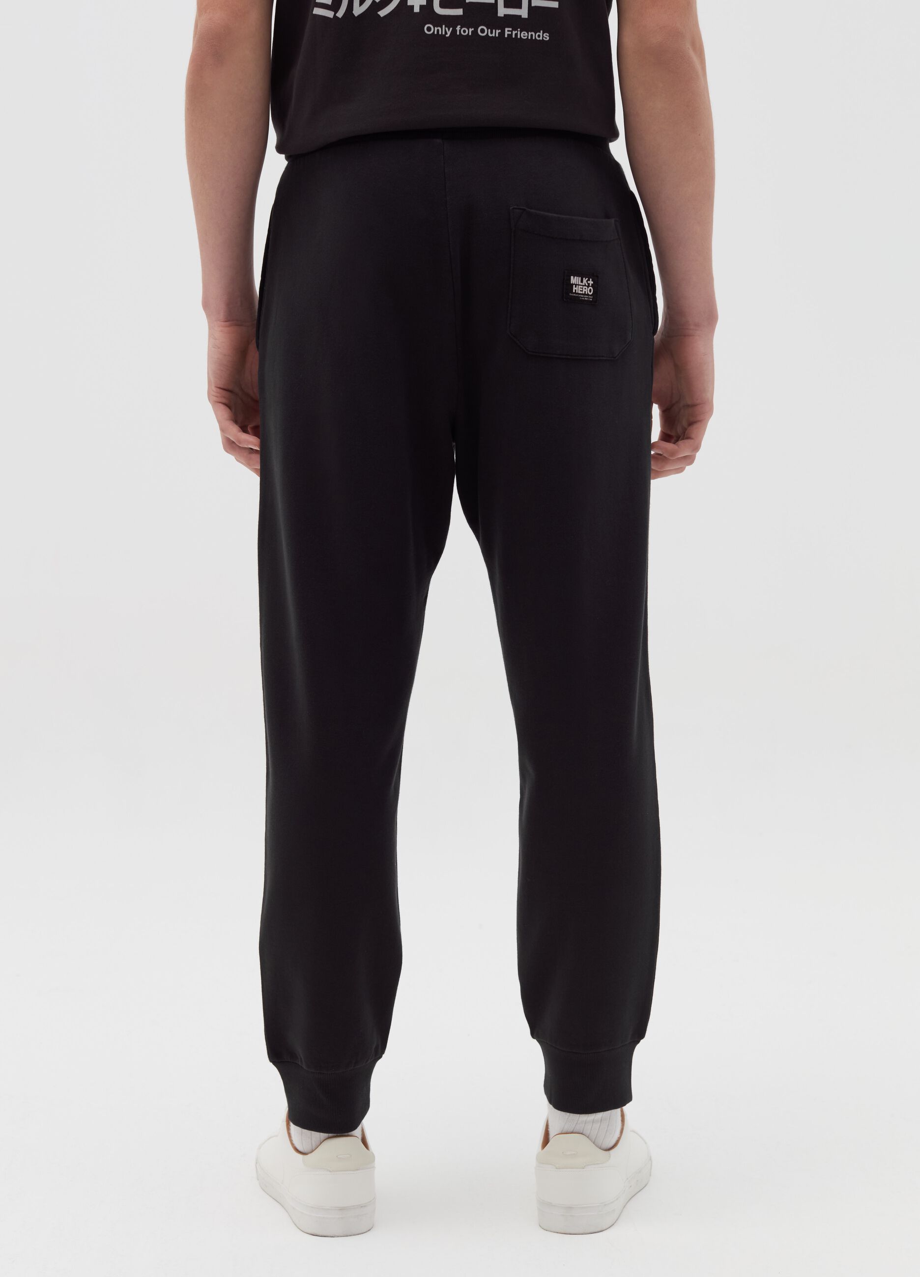 Fleece joggers with print