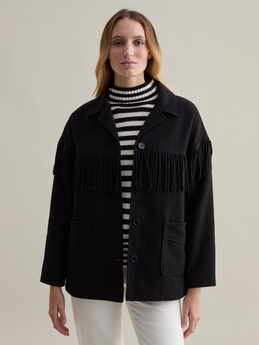 Shacket with fringing_0