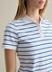 Light blue and white striped polo shirt in piquet_2