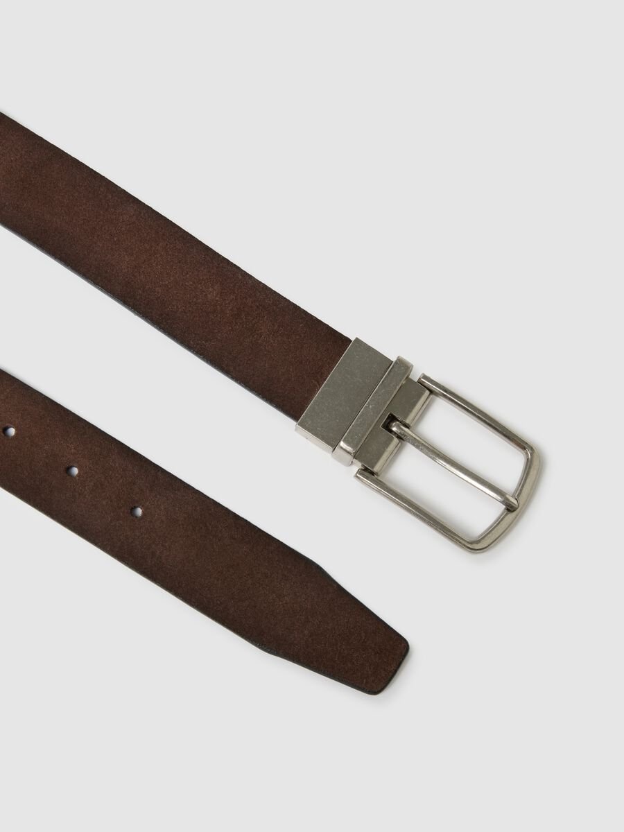 Multicolour reversible genuine leather belt_1
