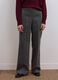 Pantaloni grigi in misto lana e viscosa flare fit_1