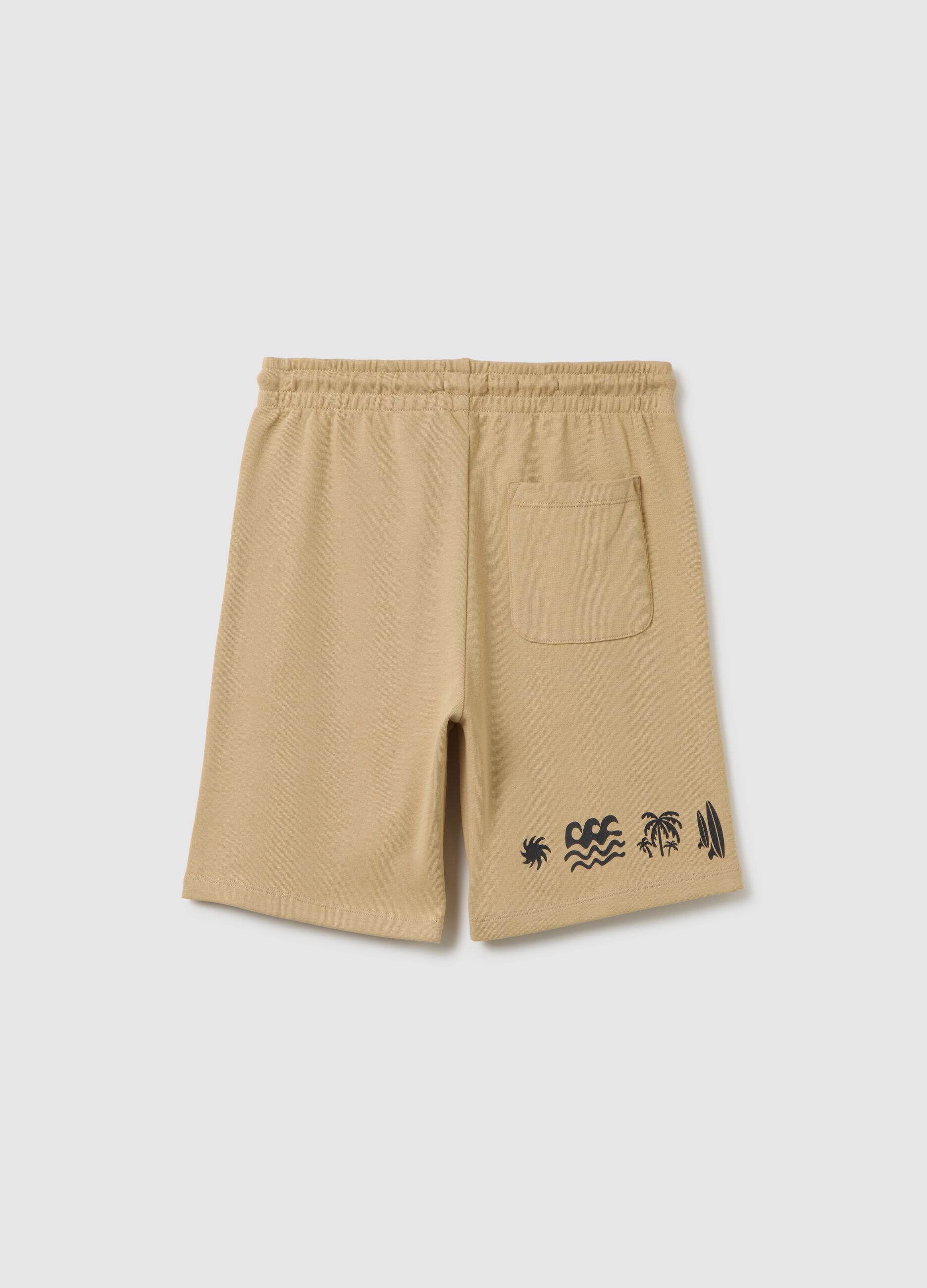 Boys' Beige Pure Cotton Regular Fit Shorts