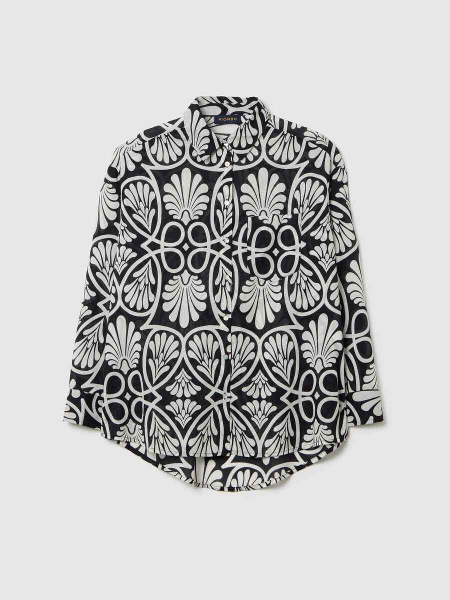 Women's multicolour regular fit oversized cotton shirt_4