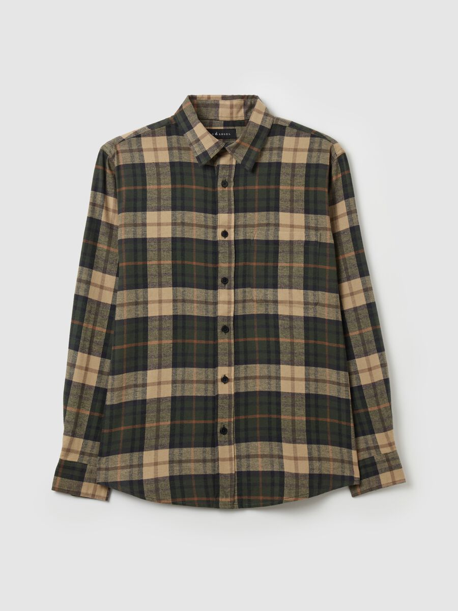 Flannel shirt with check pattern_5